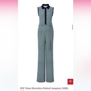 DVF sleeveless printed jumpsuit